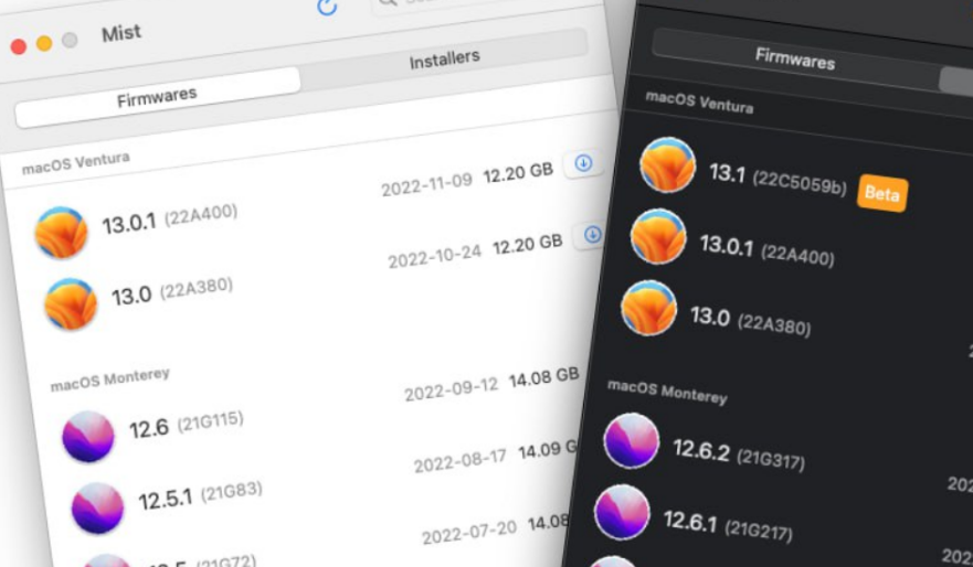 MIST-可以自动下载 macOS 固件/安装程序的工具